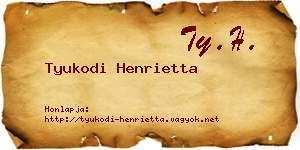 Tyukodi Henrietta névjegykártya