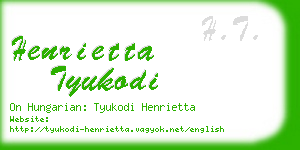henrietta tyukodi business card